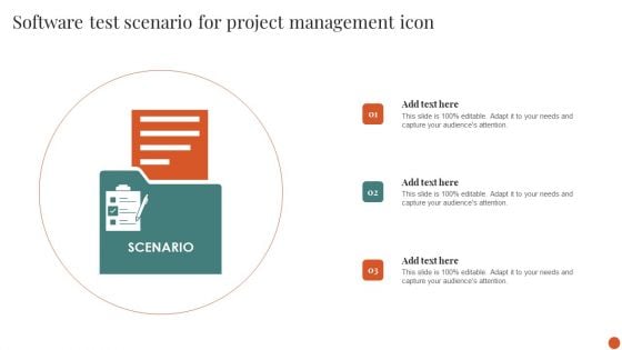 Software Test Scenario For Project Management Icon Formats PDF