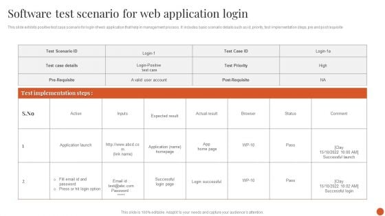 Software Test Scenario For Web Application Login Themes PDF Software Test Scenario For Web Application Login Themes PDF