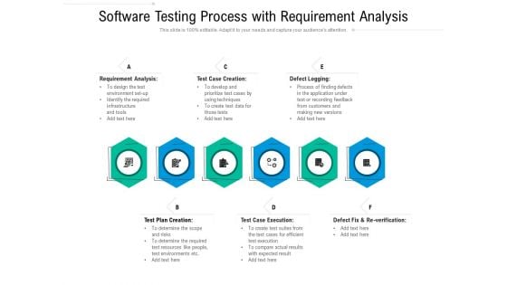 Software Testing Process With Requirement Analysis Ppt PowerPoint Presentation Picture PDF