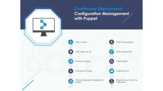 Software Tool Continuous Deployment Configuration Management With Puppet Ppt Professional Smartart PDF