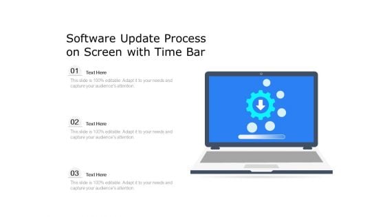 Software Update Process On Screen With Time Bar Ppt PowerPoint Presentation Infographics PDF