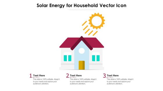 Solar Energy For Household Vector Icon Ppt PowerPoint Presentation File Clipart PDF