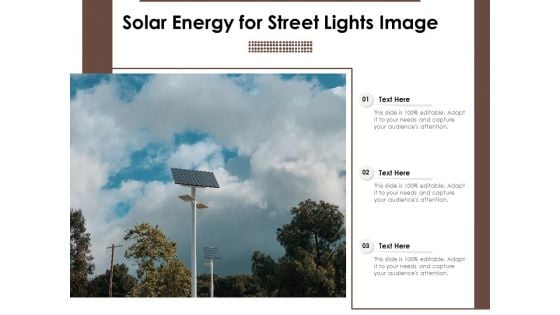 Solar Energy For Street Lights Image Ppt PowerPoint Presentation File Mockup PDF