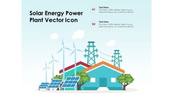 Solar Energy Power Plant Vector Icon Ppt PowerPoint Presentation Gallery Clipart PDF