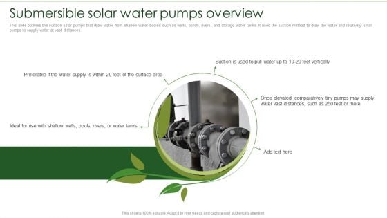 Solar Energy System IT Submersible Solar Water Pumps Overview Slide Information PDF