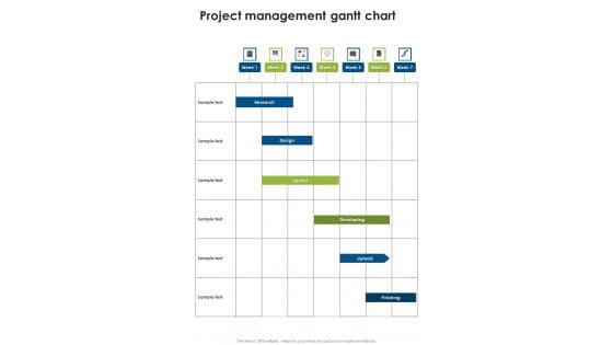 Solar Energy System Sales And Setup Project Management Gantt Chart One Pager Sample Example Document