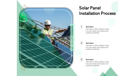 Solar Panel Installation Process Ppt PowerPoint Presentation Icon Show PDF