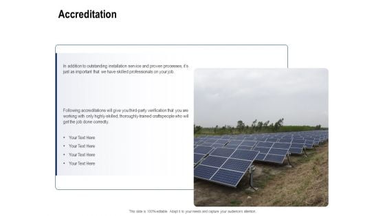 Solar Panel Maintenance Accreditation Ppt Template PDF