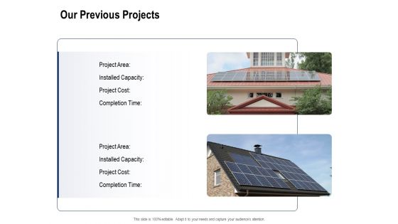 Solar Panel Maintenance Our Previous Projects Ppt Slides Graphic Images PDF