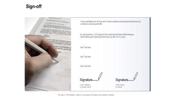 Solar Panel Maintenance Sign Off Ppt Infographics Visuals PDF