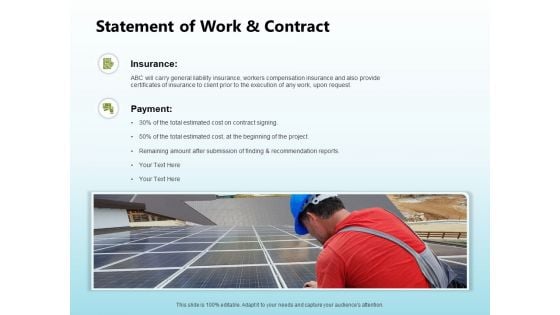 Solar Power Plant Technical Statement Of Work And Contract Diagrams PDF