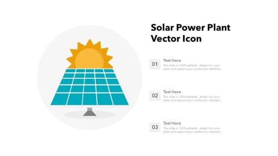 Solar Power Plant Vector Icon Ppt PowerPoint Presentation File Icon PDF