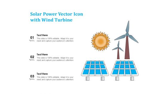 Solar Power Vector Icon With Wind Turbine Ppt PowerPoint Presentation File Pictures PDF