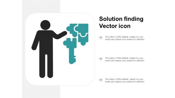 Solution Finding Vector Icon Ppt Powerpoint Presentation Gallery Clipart