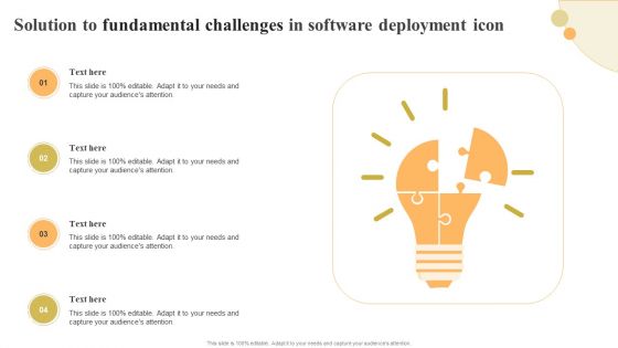 Solution To Fundamental Challenges In Software Deployment Icon Formats PDF