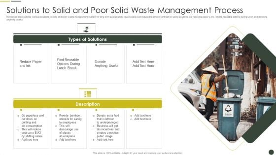 Solutions To Solid And Poor Solid Waste Management Process Download PDF