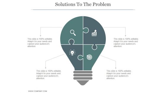 Solutions To The Problem Ppt PowerPoint Presentation Portfolio