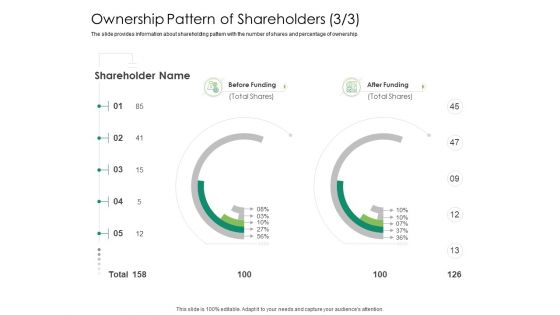 Solvency Action Plan For Private Organization Ownership Pattern Of Shareholders Funding Themes PDF