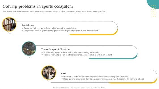 Solving Problems In Sports Ecosystem Kero Gaming Investor Funding Elevator Mockup PDF