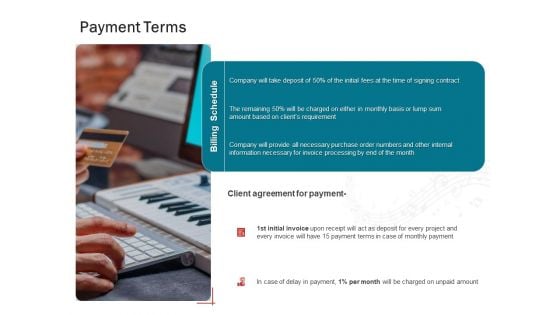 Sound Production Firm Agreement Proposal Payment Terms Ppt Infographic Template Good PDF