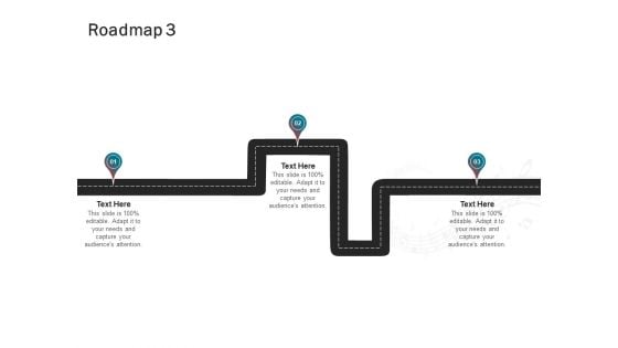 Sound Production Firm Agreement Proposal Roadmap Three Stages Ppt Inspiration Graphics Design PDF