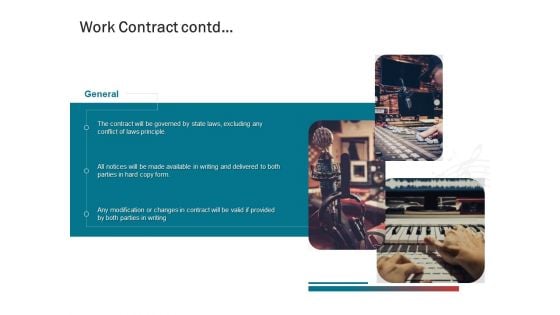 Sound Production Firm Agreement Proposal Work Contract Contd Ppt Outline Background Images PDF