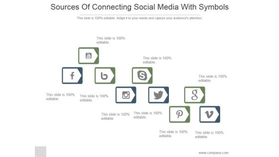 Sources Of Connecting Social Media With Symbols Ppt PowerPoint Presentation Show