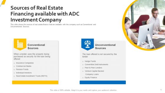 Sources Of Real Estate Financing Available With ADC Investment Company Microsoft PDF