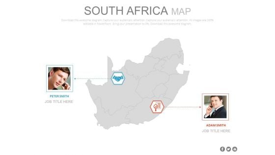 South Africa Map With Two Professionals Powerpoint Slides