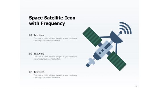 Space Station Icon Artificial Satellite Ppt PowerPoint Presentation Complete Deck