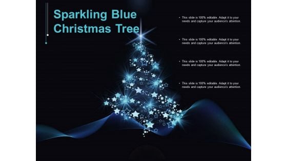 Sparkling Blue Christmas Tree Ppt PowerPoint Presentation Ideas Inspiration