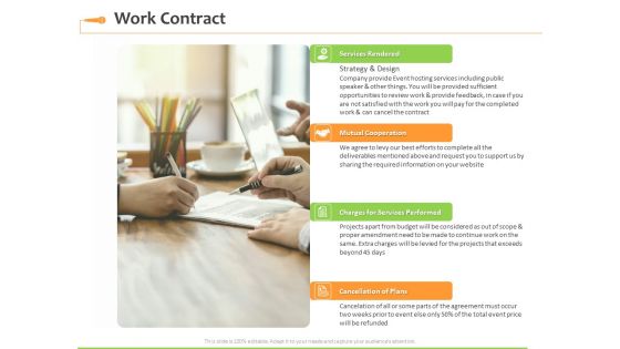 Speaking Engagement Work Contract Ppt Portfolio Gallery PDF