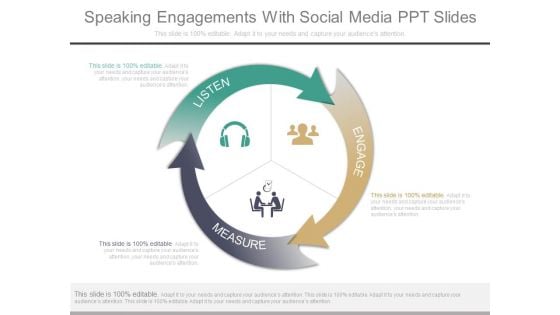 Speaking Engagements With Social Media Ppt Slides