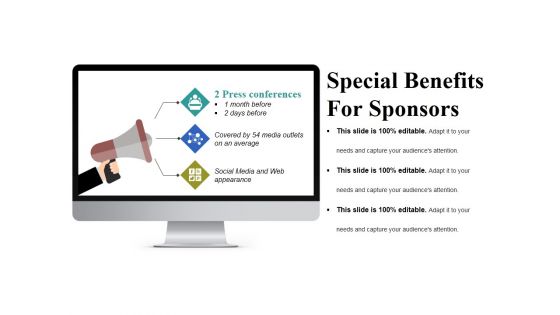 Special Benefits For Sponsors Ppt PowerPoint Presentation Pictures Background