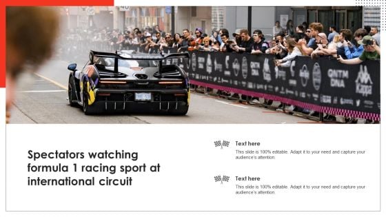 Spectators Watching Formula 1 Racing Sport At International Circuit Elements PDF
