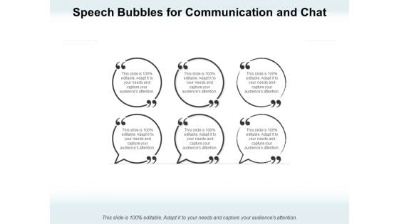 Speech Bubbles For Communication And Chat Ppt PowerPoint Presentation Infographics Backgrounds