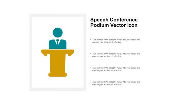 Speech Conference Podium Vector Icon Ppt PowerPoint Presentation Styles Styles
