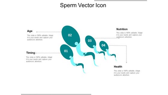 Sperm Vector Icon Ppt Powerpoint Presentation Professional Shapes