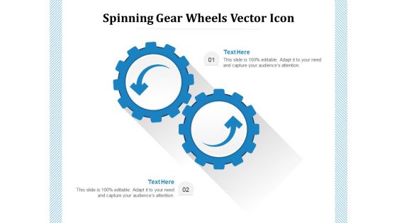 Spinning Gear Wheels Vector Icon Ppt PowerPoint Presentation Outline Icon PDF