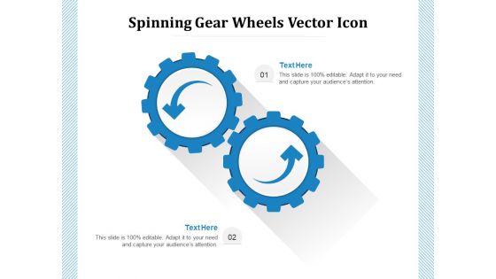 Spinning Gear Wheels Vector Icon Ppt PowerPoint Presentation Outline Icon PDF