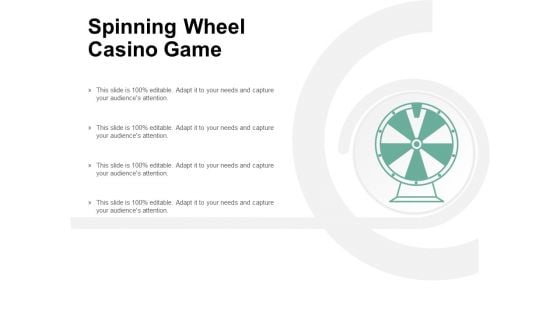 Spinning Wheel Casino Game Ppt PowerPoint Presentation Styles Format Ideas Cpb