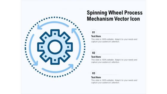 Spinning Wheel Process Mechanism Vector Icon Ppt PowerPoint Presentation Icon Tips