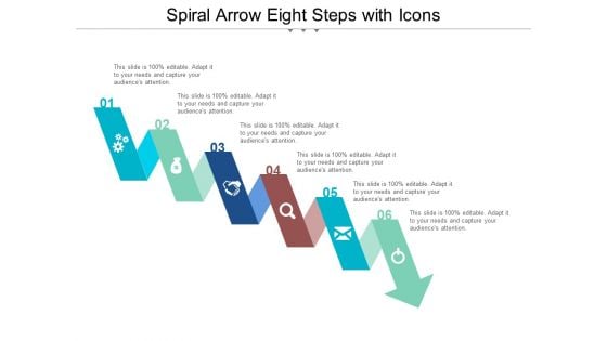 Spiral Arrow Eight Steps With Icons Ppt PowerPoint Presentation Portfolio Example