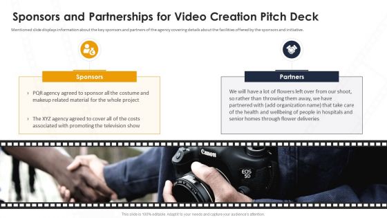 Sponsors And Partnerships For Video Creation Pitch Deck Ppt File Example File PDF Sponsors And Partnerships For Video Creation Pitch Deck Ppt File Example File PDF
