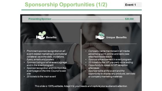 Sponsorship Opportunities Template 2 Ppt PowerPoint Presentation Summary Slideshow