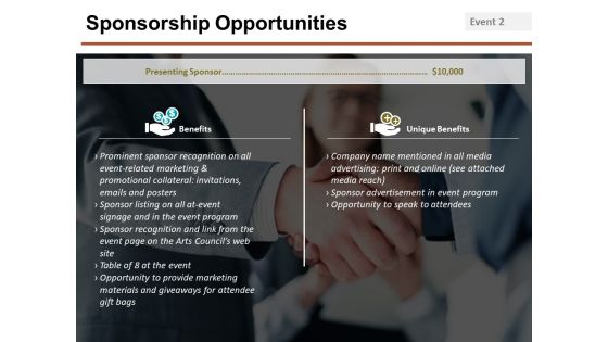 Sponsorship Opportunities Template 4 Ppt PowerPoint Presentation Inspiration Influencers