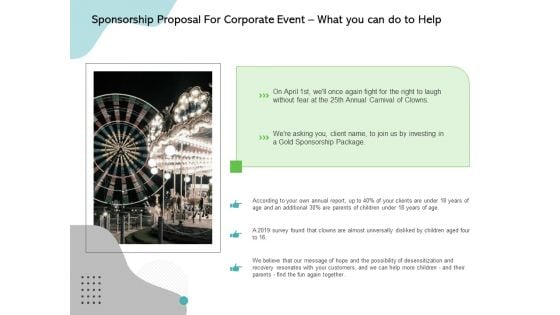 Sponsorship Proposal For Corporate Event What You Can Do To Help Ppt Slides Shapes PDF