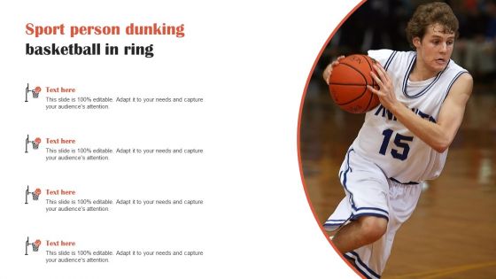 Sport Person Dunking Basketball In Ring Portrait PDF