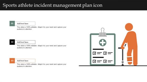 Sports Athlete Incident Management Plan Icon Themes PDF