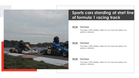 Sports Cars Standing At Start Line Of Formula 1 Racing Track Sample PDF